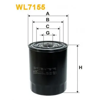 Filtre à huile WIX FILTERS WL7155