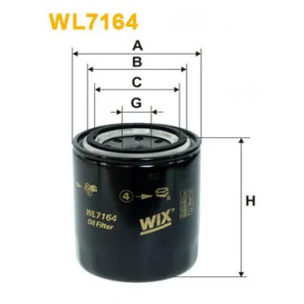 Filtre à huile WIX FILTERS WL7164