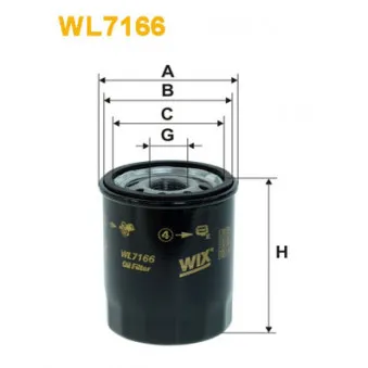 Filtre à huile WIX FILTERS WL7166