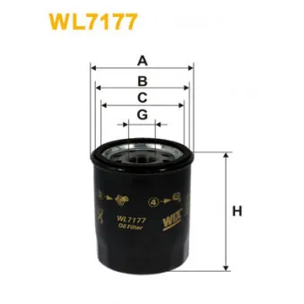 Filtre à huile WIX FILTERS WL7177