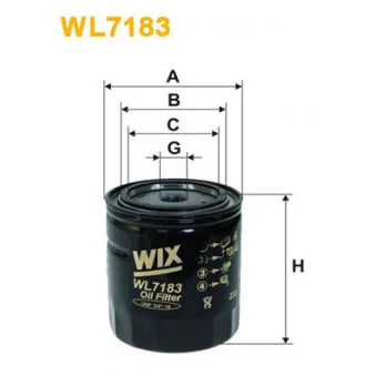 Filtre à huile WIX FILTERS WL7183