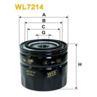 WIX FILTERS WL7214 - Filtre à huile