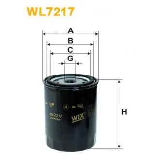 Filtre à huile WIX FILTERS WL7217