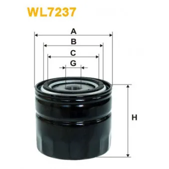 Filtre à huile WIX FILTERS WL7237