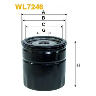 Filtre à huile WIX FILTERS WL7246 pour OPEL ASTRA 1.6 - 103cv