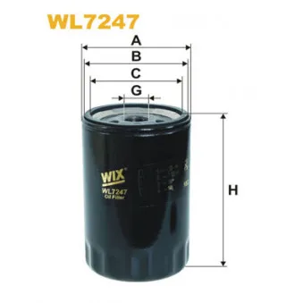 Filtre à huile WIX FILTERS WL7247