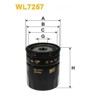WIX FILTERS WL7257 - Filtre à huile