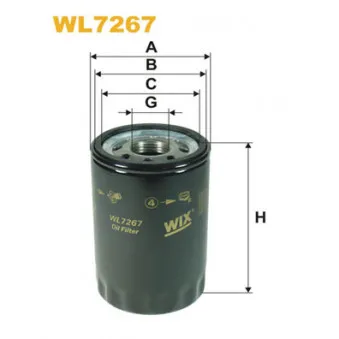 Filtre à huile WIX FILTERS WL7267