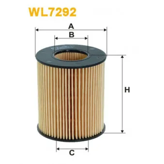 Filtre à huile WIX FILTERS WL7292