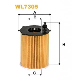Filtre à huile WIX FILTERS WL7305 pour PEUGEOT PARTNER 1.6 HDi 75 - 75cv