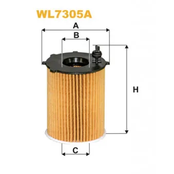 Filtre à huile WIX FILTERS WL7305A pour FORD C-MAX 1.6 TDCi - 115cv