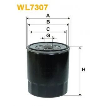 Filtre à huile WIX FILTERS WL7307 pour MITSUBISHI Canter (FE3, FE4) FE 431 - 82cv