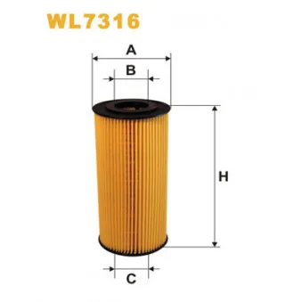 Filtre à huile WIX FILTERS WL7316