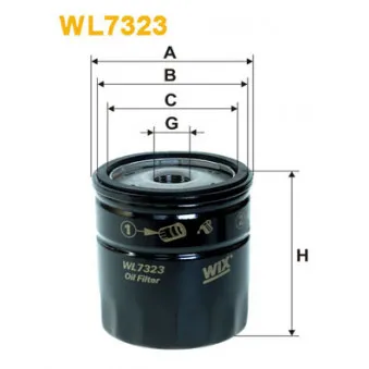 Filtre à huile WIX FILTERS WL7323