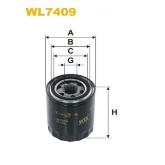 Filtre à huile WIX FILTERS WL7409