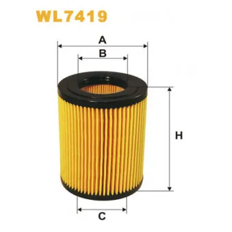 Filtre à huile WIX FILTERS WL7419