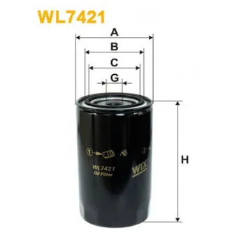 Filtre à huile WIX FILTERS WL7421