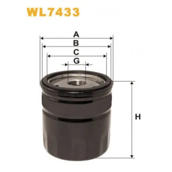 Filtre à huile WIX FILTERS WL7433