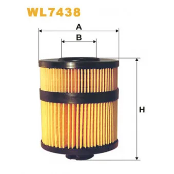 Filtre à huile WIX FILTERS WL7438