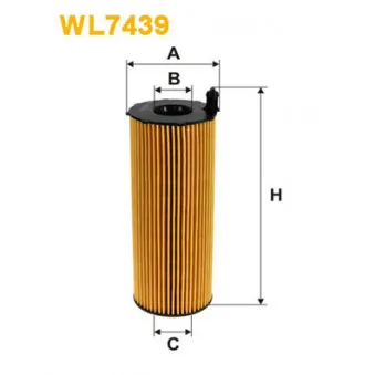 Filtre à huile WIX FILTERS WL7439 pour AUDI A5 2.7 TDI - 163cv