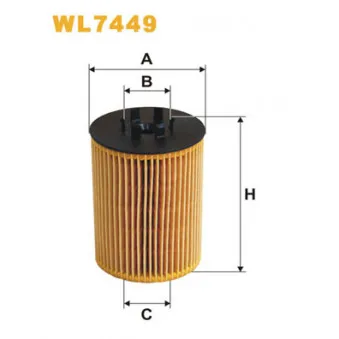 Filtre à huile WIX FILTERS WL7449