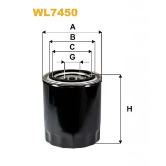 Filtre à huile WIX FILTERS WL7450