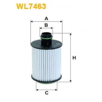 Filtre à huile WIX FILTERS WL7463