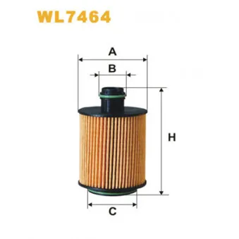 Filtre à huile WIX FILTERS WL7464