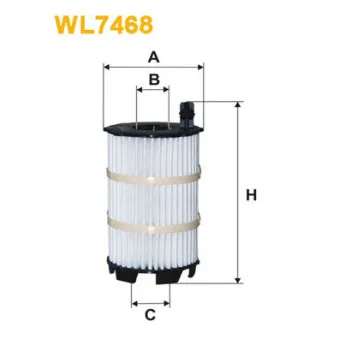 Filtre à huile WIX FILTERS WL7468 pour JOHN DEERE Series 5000 RS 5 quattro - 450cv