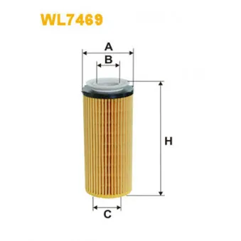 Filtre à huile WIX FILTERS WL7469