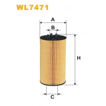 Filtre à huile WIX FILTERS WL7471 pour AUDI A4 S4 quattro - 344cv