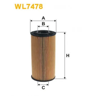 Filtre à huile WIX FILTERS WL7478