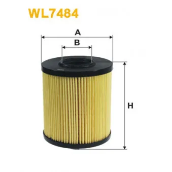 Filtre à huile WIX FILTERS WL7484 pour OPEL VECTRA 3.0 V6 CDTI - 184cv