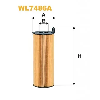 Filtre à huile WIX FILTERS WL7486A pour AUDI Q5 3.0 TDI quattro - 239cv