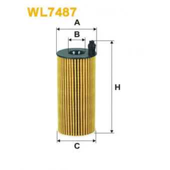 Filtre à huile WIX FILTERS WL7487