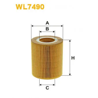 Filtre à huile WIX FILTERS WL7490