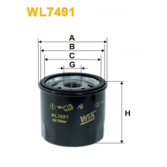 WIX FILTERS WL7491 - Filtre à huile