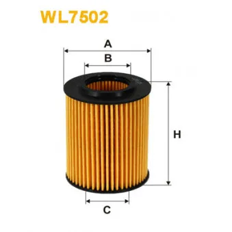 Filtre à huile WIX FILTERS WL7502