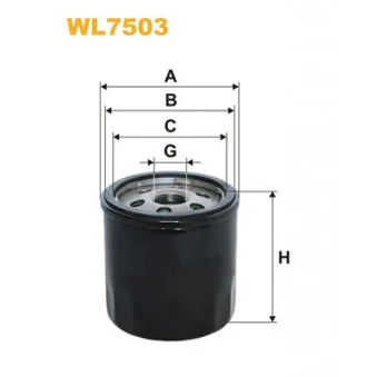Filtre à huile WIX FILTERS WL7503