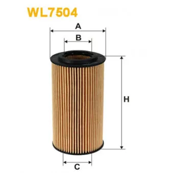Filtre à huile WIX FILTERS WL7504