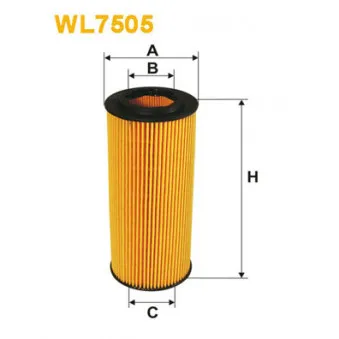 Filtre à huile WIX FILTERS WL7505