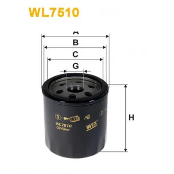 Filtre à huile WIX FILTERS WL7510