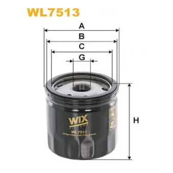 Filtre à huile WIX FILTERS OEM BSG 75-140-007