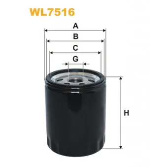 Filtre à huile WIX FILTERS WL7516