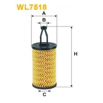 Filtre à huile WIX FILTERS WL7518