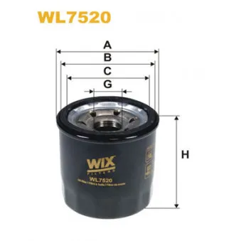 Filtre à huile WIX FILTERS WL7520