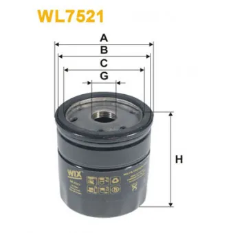 Filtre à huile WIX FILTERS OEM BSG 90-140-022