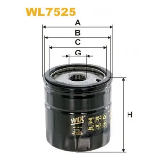Filtre à huile WIX FILTERS WL7525