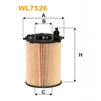 Filtre à huile WIX FILTERS WL7526 pour PEUGEOT PARTNER 1.6 HDi 75 - 75cv