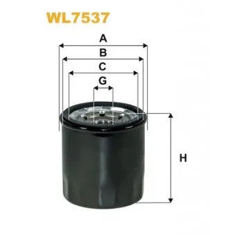 Filtre à huile WIX FILTERS WL7537